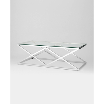 Журнальный стол 120*60 ИНСИГНИЯ серебро