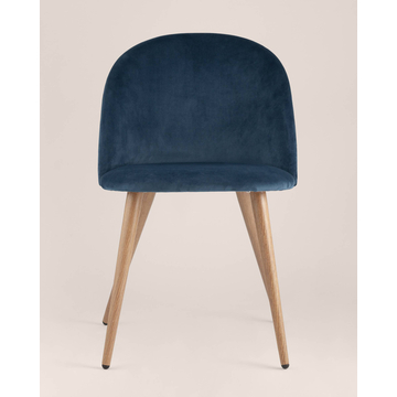 Обеденная группа стол Target 80*80, 4 стула Лион велюр голубой