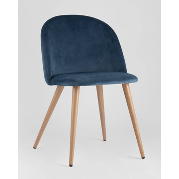 Обеденная группа стол Target 80*80, 4 стула Лион велюр голубой