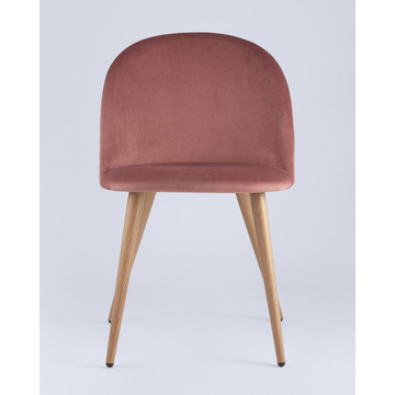 Обеденная группа стол Target 80*80, 4 стула Лион велюр с ромбами розовый