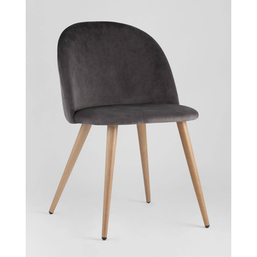 Обеденная группа стол Target 80*80, 4 стула Лион велюр с ромбами серый