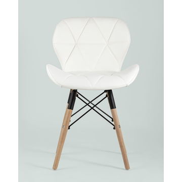 Обеденная группа стол Target 80*80, 4 стула Бон экокожа белый