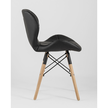 Обеденная группа стол Target 80*80, 4 стула Бон экокожа черный