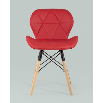 Обеденная группа стол Target 80*80, 4 стула Бон экокожа красный