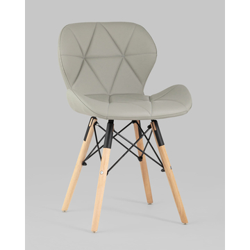 Обеденная группа стол Target 80*80, 4 стула Бон экокожа серый