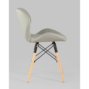 Обеденная группа стол Target 80*80, 4 стула Бон экокожа серый