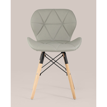 Обеденная группа стол Target 80*80, 4 стула Бон экокожа серый