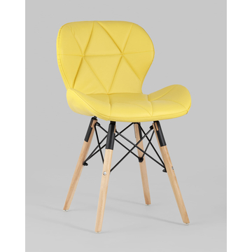 Обеденная группа стол Target 80*80, 4 стула Бон экокожа желтый