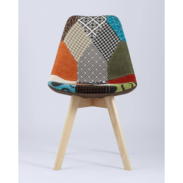 Обеденная группа стол Target 80*80, 4 стула FRANKFURT пэчворк