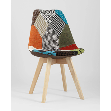 Обеденная группа стол Target 80*80, 4 стула FRANKFURT пэчворк