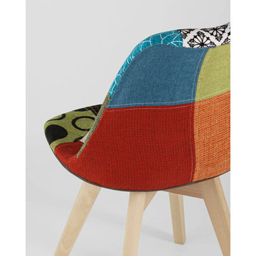 Обеденная группа стол Target 80*80, 4 стула FRANKFURT пэчворк