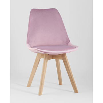 Обеденная группа стол Target 80*80, 4 стула FRANKFURT велюр розовый