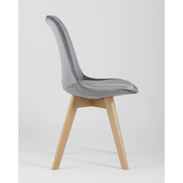 Обеденная группа стол Target 80*80, 4 стула FRANKFURT велюр серый