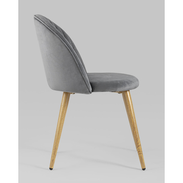 Обеденная группа стол Target 80*80, 4 стула Лион Страйпс велюр серый