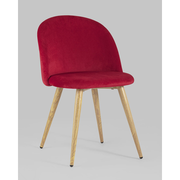 Обеденная группа стол Target 80*80, 4 стула Лион велюр красный