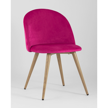 Обеденная группа стол Target 80*80, 4 стула Лион велюр розовый