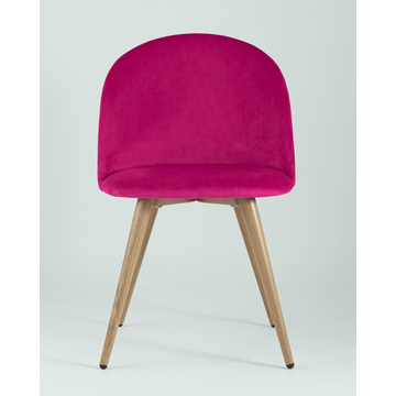 Обеденная группа стол Target 80*80, 4 стула Лион велюр розовый