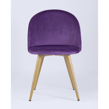 Обеденная группа стол Target 80*80, 4 стула Лион велюр с ромбами лиловый