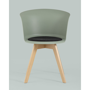 Стул Blossom с подушкой серо-зеленый