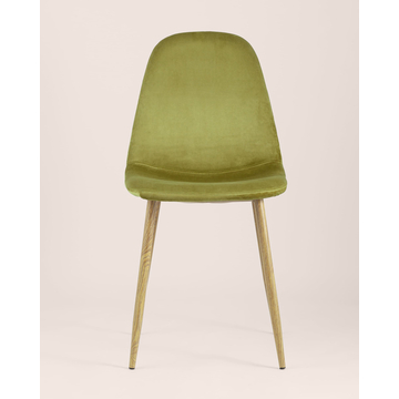 Обеденная группа стол Target 80*80, 4 стула Валенсия велюр фисташковый