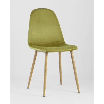 Обеденная группа стол Target 80*80, 4 стула Валенсия велюр фисташковый