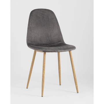 Обеденная группа стол Target 80*80, 4 стула Валенсия велюр серый