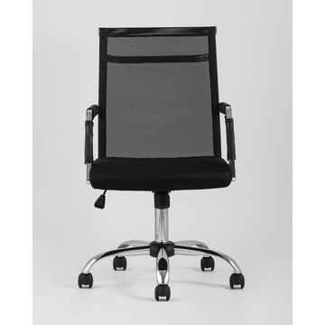 Кресло офисное TopChairs Clerk черное спинка сетка