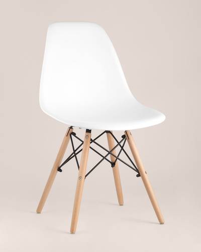 Обеденная группа стол Tulip D80 белый, стулья DSW Style белые 2 шт.
