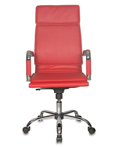 Кресло руководителя Бюрократ CH-993/RED красный искусственная кожа крестовина хром