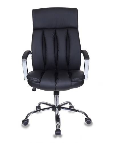 Кресло руководителя Бюрократ T-8000SL/BL+BLACK черный искусственная кожа крестовина хром