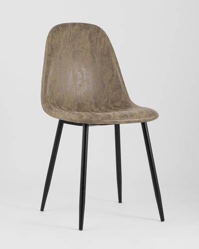 Обеденная группа Освальд, стулья Валенсия замша светло-коричневая