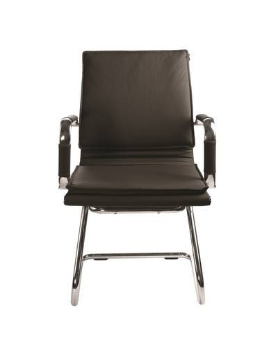 Кресло Бюрократ CH-993-Low-V/Black на полозьях низкая спинка черный искусственная кожа