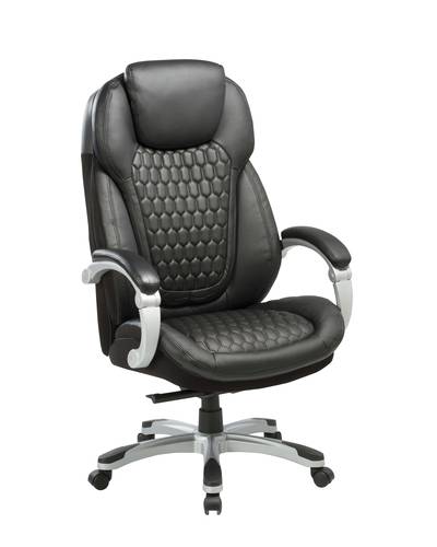 Кресло руководителя Бюрократ T-9917/BLACK черный рец.кожа/кожзам (пластик серебро)