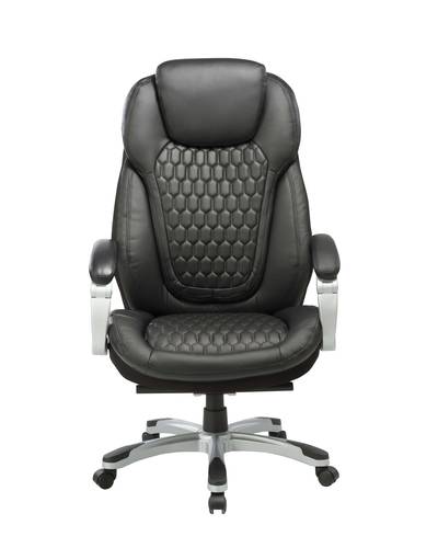 Кресло руководителя Бюрократ T-9917/BLACK черный рец.кожа/кожзам (пластик серебро)