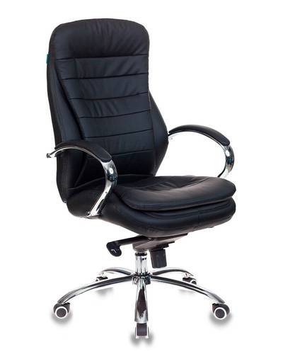 Кресло руководителя Бюрократ T-9950/BLACK-PU сиденье черный искусственная кожа крестовина хром