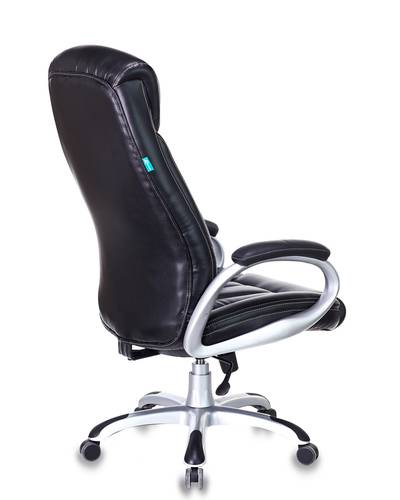 Кресло руководителя Бюрократ T-9922/BLACK-PU черный искусственная кожа (пластик серебро)