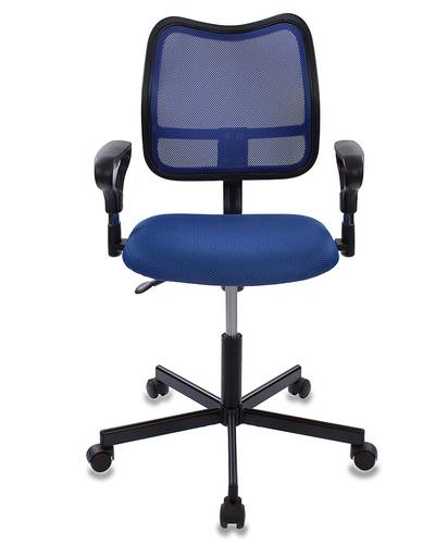 Кресло Бюрократ CH-799M/BL/TW-10 спинка сетка синий сиденье синий TW-10 крестовина металл