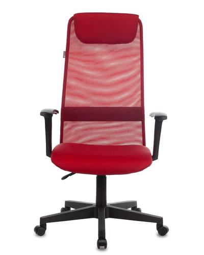 Кресло руководителя Бюрократ KB-8 красный TW-35N TW-97N сетка с подголов. крестовина пластик