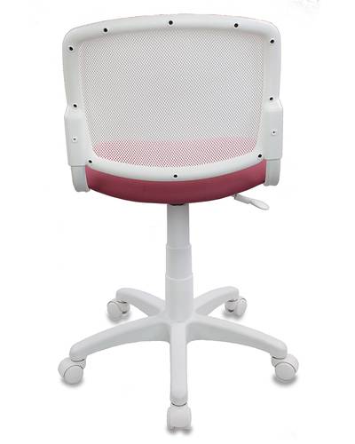 Кресло детское Бюрократ CH-W296NX/26-31 спинка сетка белый TW-15 сиденье розовый 26-31 (пластик белый)