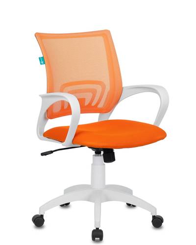Кресло Бюрократ CH-W695N/OR/TW-96-1 оранжевый TW-38-3 TW-96-1 сетка/ткань (пластик белый)