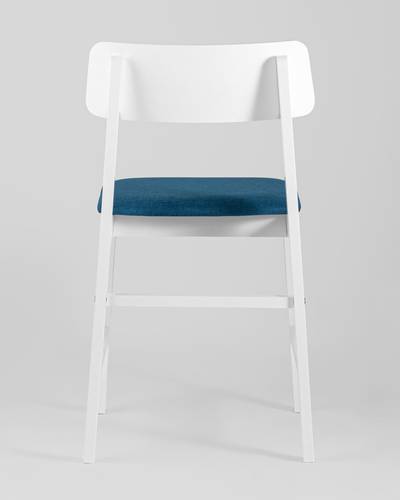 Обеденная группа стол Rondo белый, стулья Oden White синие
