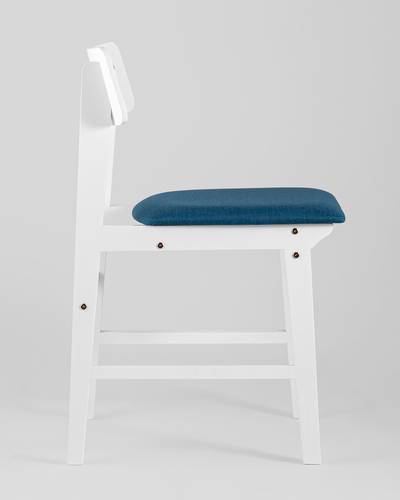 Обеденная группа стол GUDI 120*75 белый, стулья ODEN WHITE синие 4 шт.