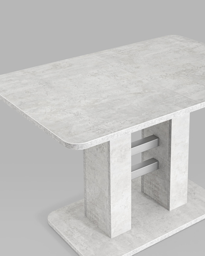 Стол Elephant раскладной 120-160*80 бетон/алюминий