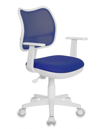 Кресло детское Бюрократ CH-W797/BL/TW-10 спинка сетка синий сиденье синий TW-10 колеса белый (пластик белый)