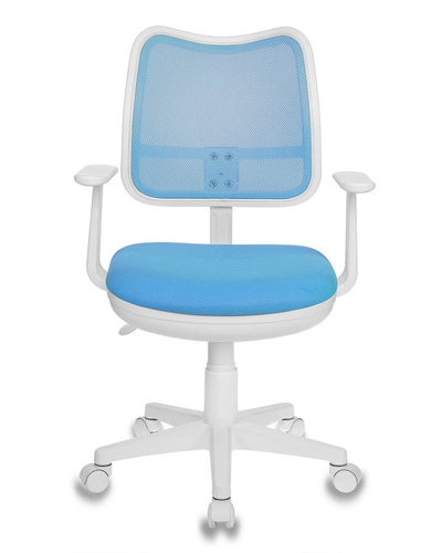Кресло детское Бюрократ CH-W797/LB/TW-55 спинка сетка голубой сиденье голубой TW-55 колеса белый (пластик белый)