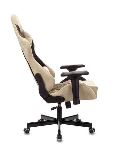 Кресло игровое Бюрократ VIKING 7 KNIGHT BR FABRIC коричневый текстиль/эко.кожа