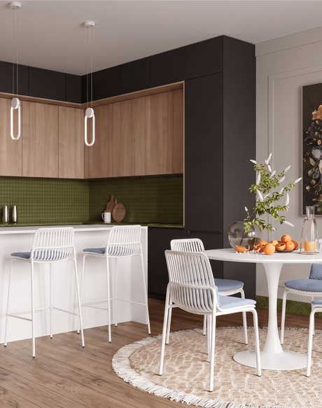 Стол Tulip, Стул Louran, Стул барный Louran, Светильник подвесной V11494-PL Store