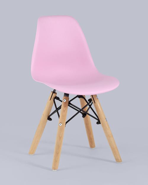 Комплект детский стол Eames DSW, 3 розовых стула