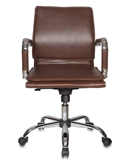 Кресло руководителя Бюрократ CH-993-LOW/BROWN низкая спинка коричневый искусственная кожа крестовина