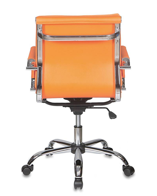 Кресло руководителя Бюрократ CH-993-LOW/ORANGE низкая спинка оранжевый искусственная кожа крестовина